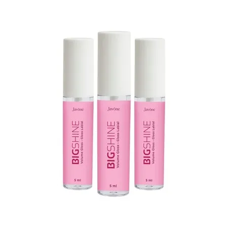 Kit 3 Gloss Labial Big Shine Javône – Volume Imediato | Brilho Intenso
