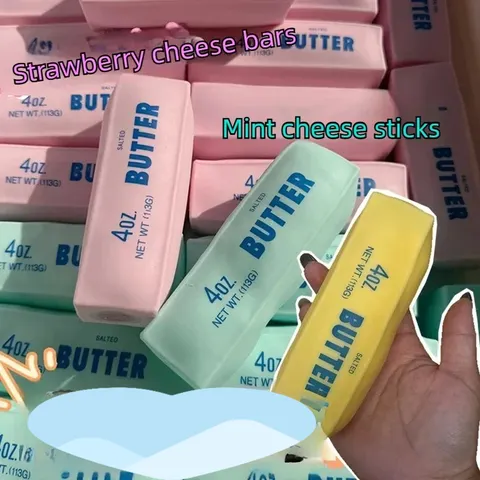 Brinquedo antiestresse RButter Stick Squishy, bola de apertar DIY preenchida com farinha com blocos de construção redondos, ASMR para alívio de estresse e relaxamento das mãos