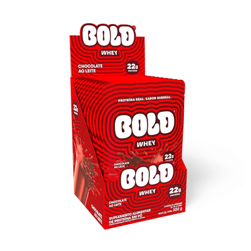 KIT 10 SACHÊS BOLD WHEY CHOCOLATE AO LEITE (30g/Un)