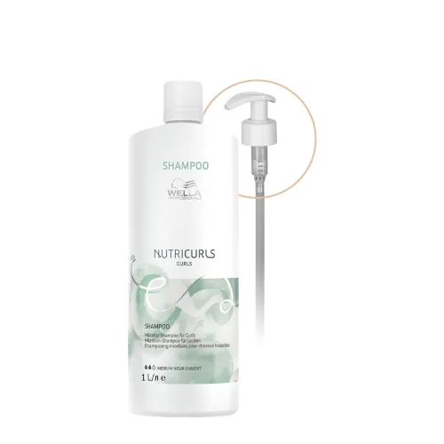 Kit Shampoo Micelar Wella Professionals Nutricurls 1000ml com Válvula Pump