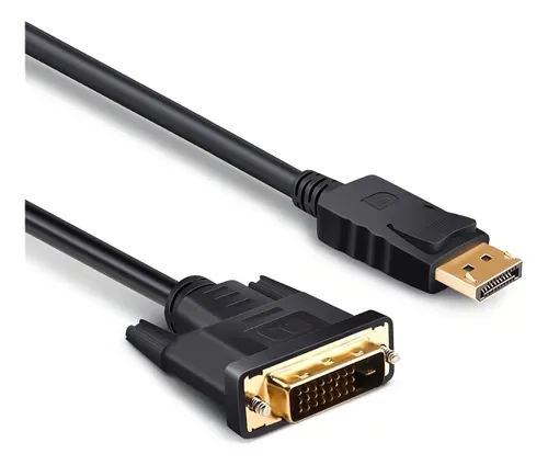 Cabo Adaptador Converso Displayport P/ Dvi Macho 1,80 M Cor Preto