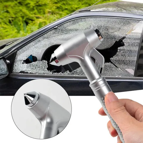 Martelo de Segurança de Emergência Multifuncional Quebra-vidros para Carro, Ferramenta de Salvamento para Veículos ao Ar Livre