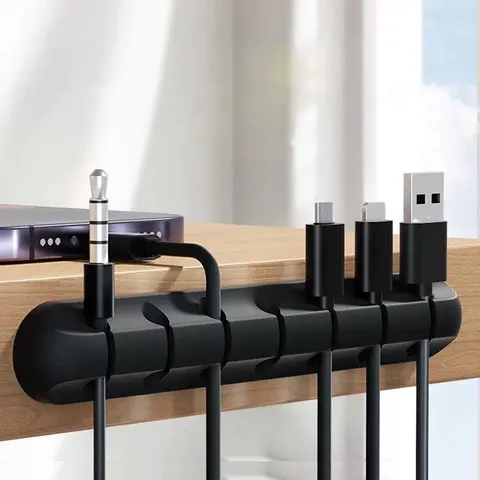 Suporte de cabo adesivo clipes gerenciamento de cabo organizador de fio para desktop cabo de carregamento usb cabeceira cabo de alimentação cabo de mouse