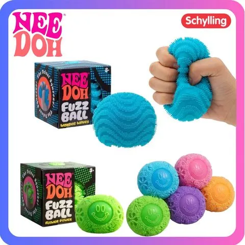 Nee Doh Fuzz Ball Series: Brinquedo Antiestresse de Mesa para Alívio do Estresse, Ideal para Diversão em Momentos de Pressão, Bolas Macias para Presente