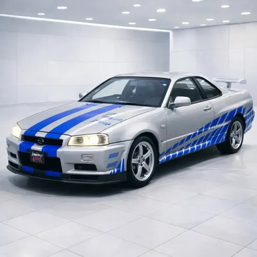 Miniatura Nissan Skyline Gt-r R34 Brian Velozes e Furiosos 1:32 Metal Colecionável Prata