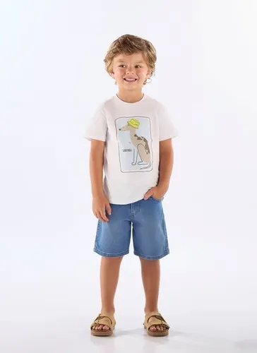 Camiseta Good Vibes Infantil Masculina em Algodão (Branco) Up Baby