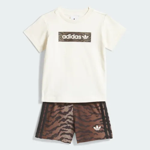 Conjunto Camiseta Curta AOP Kids adidas