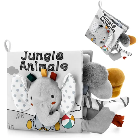 Livros macios para bebês, sensação de toque 3d, livro de pano de alto contraste, brinquedos sensoriais para aprendizagem precoce, presentes para crianças de 0 a 12 meses