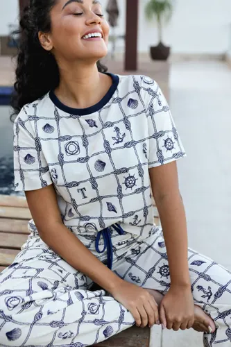 Kit Conjunto Pijama Feminina Estampa Nós Náuticos