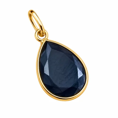 Pingente Gota Ônix Zircônia 6x8 mm em Ouro 18K