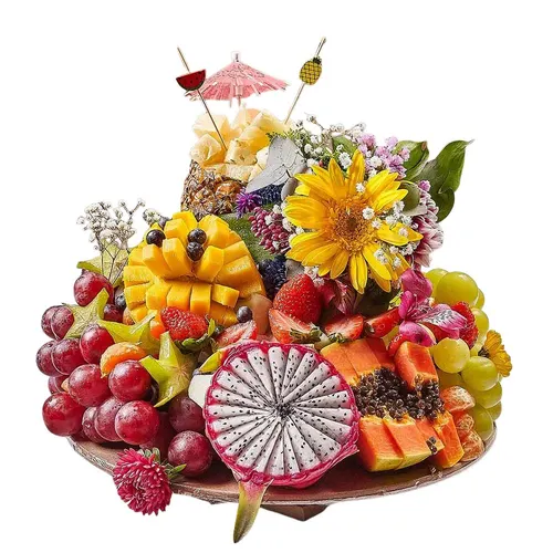 Cesta de Frutas Frescas para Café da Tarde Primavera