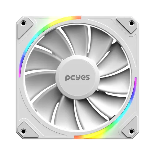 Cooler Fan PCYES Sangue Frio 3 ARGB White Ghost Reverse 120mm PWM 2200RPM 60CFM ARGBSF3WGRVBR