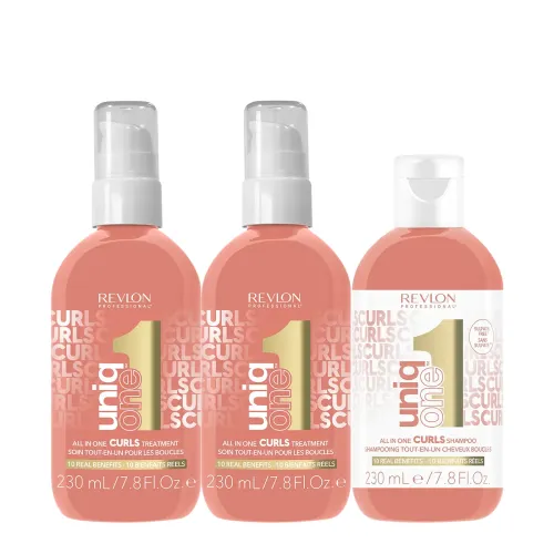 Kit Revlon Professional Uniq One Curls 2 Leave-ins 230ml E 1 Shampoo 230ml