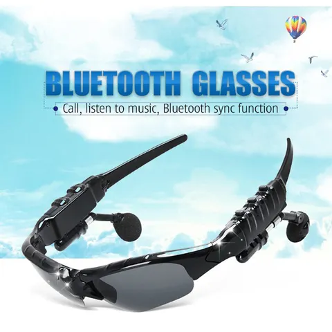 Óculos de sol polarizados sem fio bluetooth, lentes polarizadas com proteção uv, fones de ouvido para reuniões, viagens, caminhadas, esportes