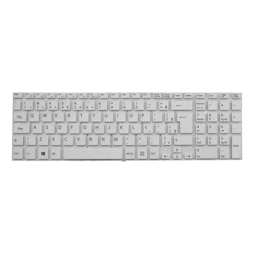Teclado para Notebook Sony Vaio SVF15213CXP ABNT2 Branco