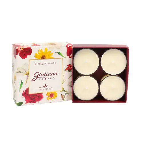 Vela Aromática C/4 Mini Velas - Linha Encontro Floral Giuliana Flores