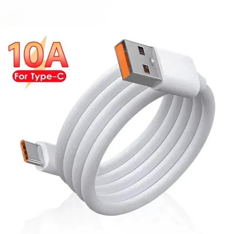 Cabo Tipo C 6A 120W com carregamento rápido para celular, cabo de dados USB C para Huawei Mate 40 50 Honor Xiaomi Samsung, cabo com carregamento rápido.