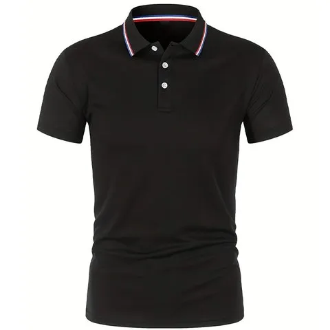 2025 venda quente verão masculino casual respirável confortável camisa polo masculina cor sólida de alta qualidade manga curta camiseta