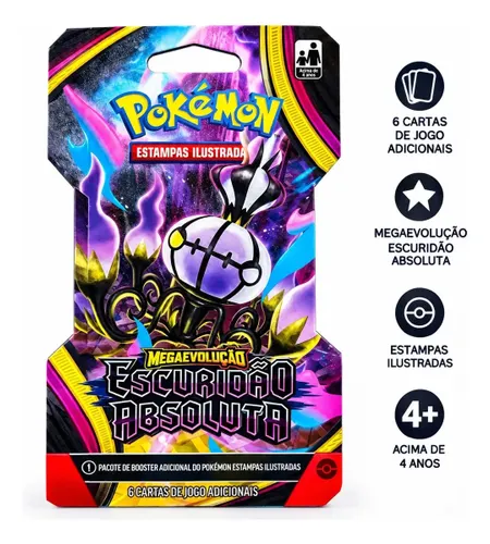 Pokémon ME05 Escuridão Absoluta Booster 6 Cartas Copag