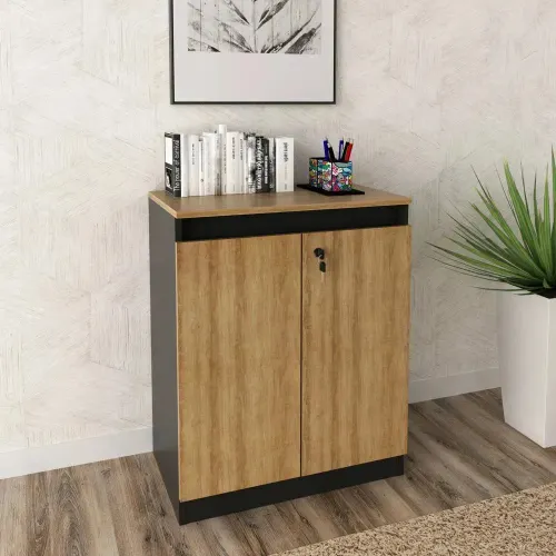 Armário Balcão Multiuso 60cm 2 Portas com Chave Compacto Tecnomobili