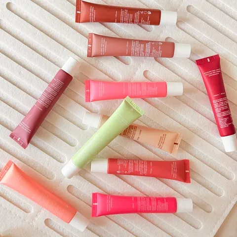 Batom Hidratante Transparente Rho Vanilla Bege Edição Limitada de Verão - Conjunto de Batons Suaves em Tubo com Espelho e Gloss Labial para Maquiagem