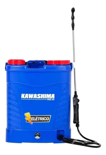 Pulverizador Costal a Bateria Kawashima 20L Azul com Bico Ajustável