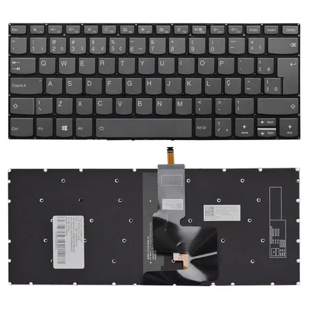 Teclado para Notebook compatível com Lenovo Part Number NSK-BZ1SQ 1B ABNT2