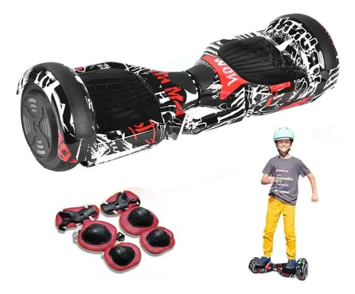 Hoverboard Elétrico Skate Overboard Bluetooth Cor Pirata