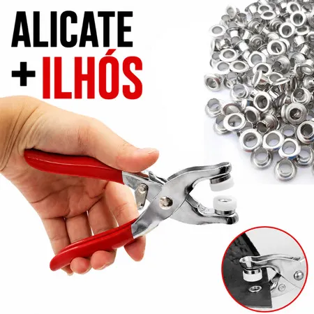 Alicate Aplicador com 100 Botões de Pressão de Metal Kit Completo para Roupas Costura e Artesanato