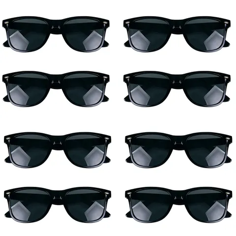 Óculos de sol com armação quadrada preta, 8-12 pares, para mulheres, homens, noiva e noivo, foto, chá de panela, decoração de festa de despedida de solteira