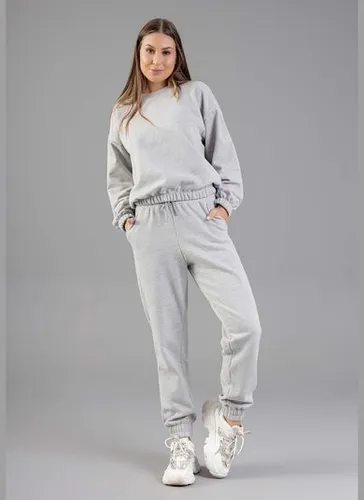 Calça Básica em Moletom Feminino Adulto (Cinza) Just Basic