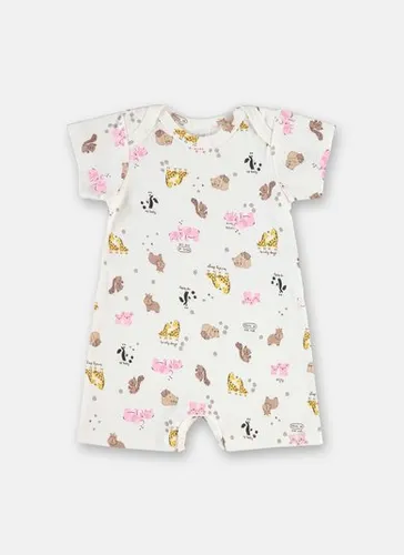 Macaquinho Bebê Menina em Suedine Estampado Multicolor