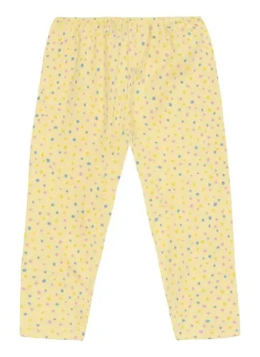 Calça para Bebê Estampada em Suedine (Amarelo) Guloseima