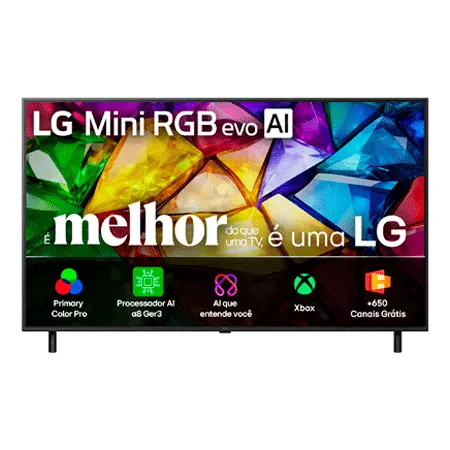 Smart TV LG Mini RGB evo AI 4K MRGB85 75 polegadas 2026 - 75MRGB85BSC
