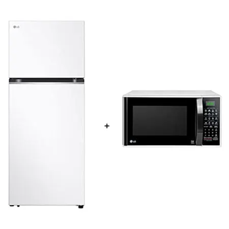 Combo LG Geladeira Frost Free Inverter 395L Duplex Branca 127V + Micro-ondas 30L EasyClean™ Branco 127V - B392PQW2.3091BC2