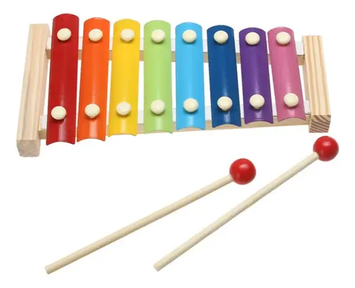 Xilofone Liverpool Infantil -- C/ 8 Notas Colorido - Al Ond