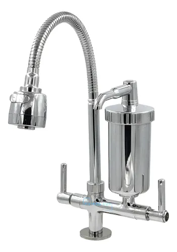 Filtros Duh torneira gourmet com filtro cozinha Luxo parede 1/4 de volta acabamento mesa bancada cor prateado