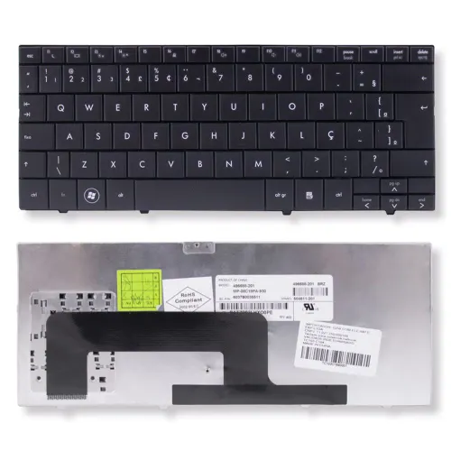 Teclado para Notebook Hp Part Number 496688-001 ABNT2 Preto