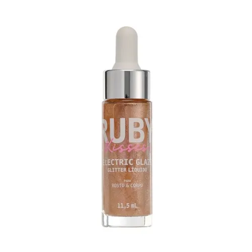 Glitter Líquido Eectric Ruby Kisses Glaze Blush Gold