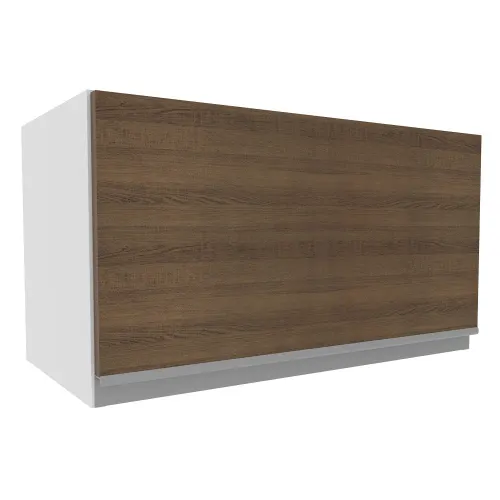 Armário Aéreo Madesa Glamy 60 cm 1 Porta Basculante Branco/Rustic