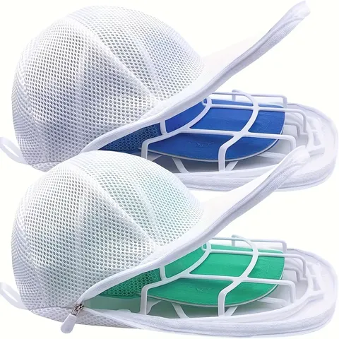 Cesto de limpeza para chapéus para máquinas de lavar, limpador de chapéus com saco de malha, sacos para chapéus ou suportes para chapéus podem ser comprados separadamente.