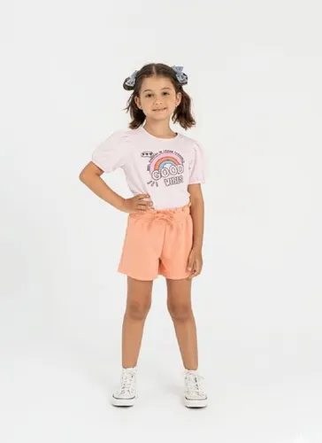 Conjunto Infantil Menina com Blusa e Shorts (Rosa) Guloseima