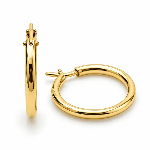 Brinco 2 cm Argola Fio Redondo em Ouro 18K