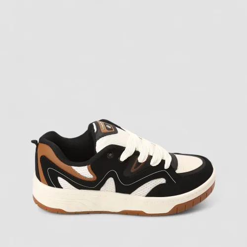 Tênis Casual Masculino Logus Original Mesh Detalhe Recortes Preto