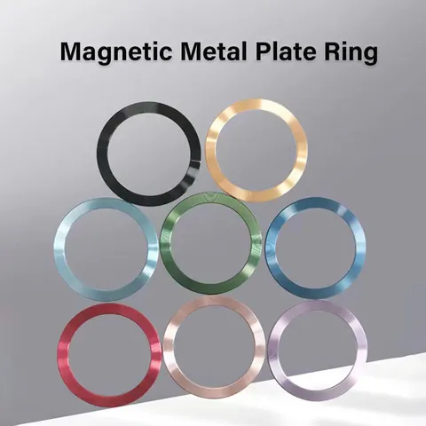 Anel de placa de metal magnético para carregador sem fio magsafe folha de ferro adesivo suporte do telefone do carro remendo magnético para iphone12 13/pro/max