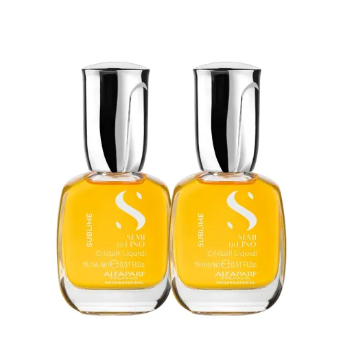 Kit Óleo Capilar Cristalli Liquidi Alfaparf Semi Di Lino Sublime 2 Unidades de 15ml