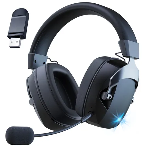 Fone de ouvido gamer sem fio Acinaci BL100, Bluetooth 2.4GHz com microfone e entrada com fio de 3,5 mm para PS5, PS4 e PC