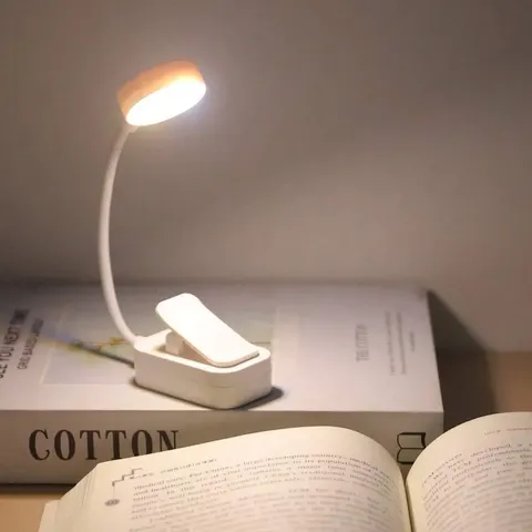 Mini Luminária de Leitura LED para Livros, Abajur de Mesa com 3 Modos Ajustáveis, Proteção Ocular, Luminária de Leitura com Clipe para Estudo, Viagem, Quarto e Leitura de Livros