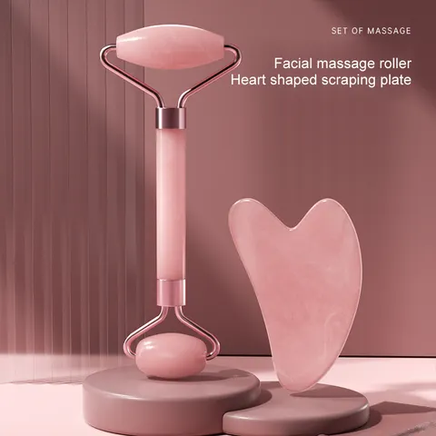 Rolo de Massagem Facial para Rosto, Pescoço e Olhos, Instrumento de Cuidados com a Saúde, Placa de Raspagem, Ferramentas de Beleza e Cuidados com a Pele