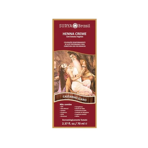 Henna Creme Natural Surya Castanho Claro
